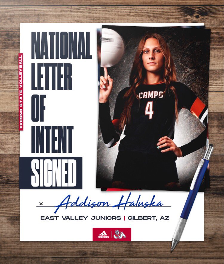 FresnoStateVB's tweet photo. Signed‼️ ✍️

Welcome to the Bulldog family, Addison!

AZ ▶️ CA 

#GoDogs | #PrideOfTheValley https://t.co/w4M8oAmLCJ
