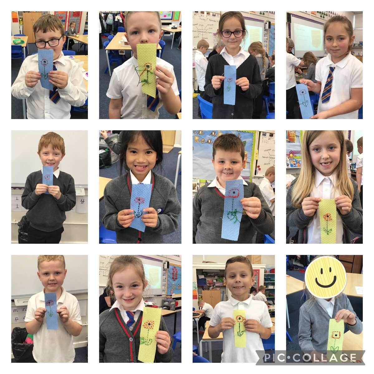 stockwellhull's tweet photo. 3WS have created poppy embroidery this afternoon for remembrance day 🌺 Lest we forget 🌺 https://t.co/CTQj7GmKWI