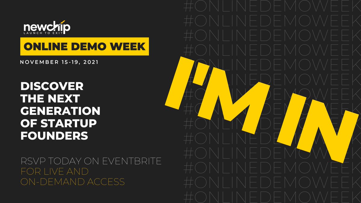 engagelively's tweet photo. We can’t wait to pitch at Newchip's Online Demo Week in less than one week! There's still time to RSVP to the week-long event. We are looking forward to pitching and we appreciate your support along the way. https://t.co/Dl2V3GY0ql
#NewchipDemoWeek #startups #demoday #fundraising https://t.co/Z4HPcMjG0P