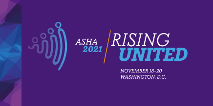 ASHAWeb's tweet photo. We are exactly ONE week away from the 2021 ASHA Convention! One of the largest professional development events for audiologists; speech-language pathologists; and speech, language, and hearing scientists, and we CAN’T wait to see you! https://t.co/xXYZlL2ODQ #ASHA2021 https://t.co/9sxNXVypJS