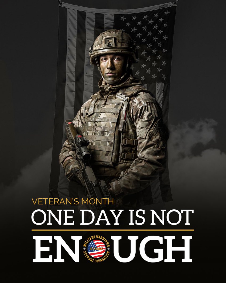 One day is not enough. Let us remember to honor our veterans everyday as they have honored our country and fought for our freedom every day.  #VeteransDay #VeteransMonth #OneDayIsNotEnough