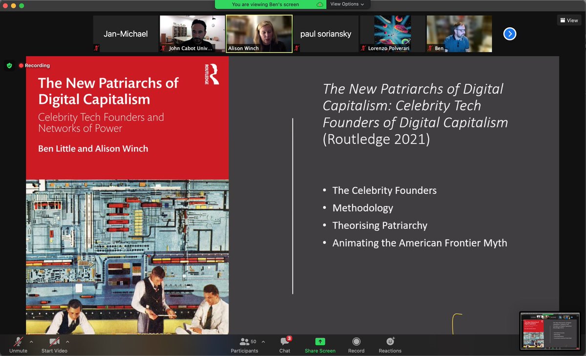 JohnCabotRome's tweet photo. #JCURome’s department of Communications organized a great event where authors @BenLittle and Alison Winch talked about their book, #techcolonialism, networks of #power and #frontiercolonialism. https://t.co/pfWfPiw7FX