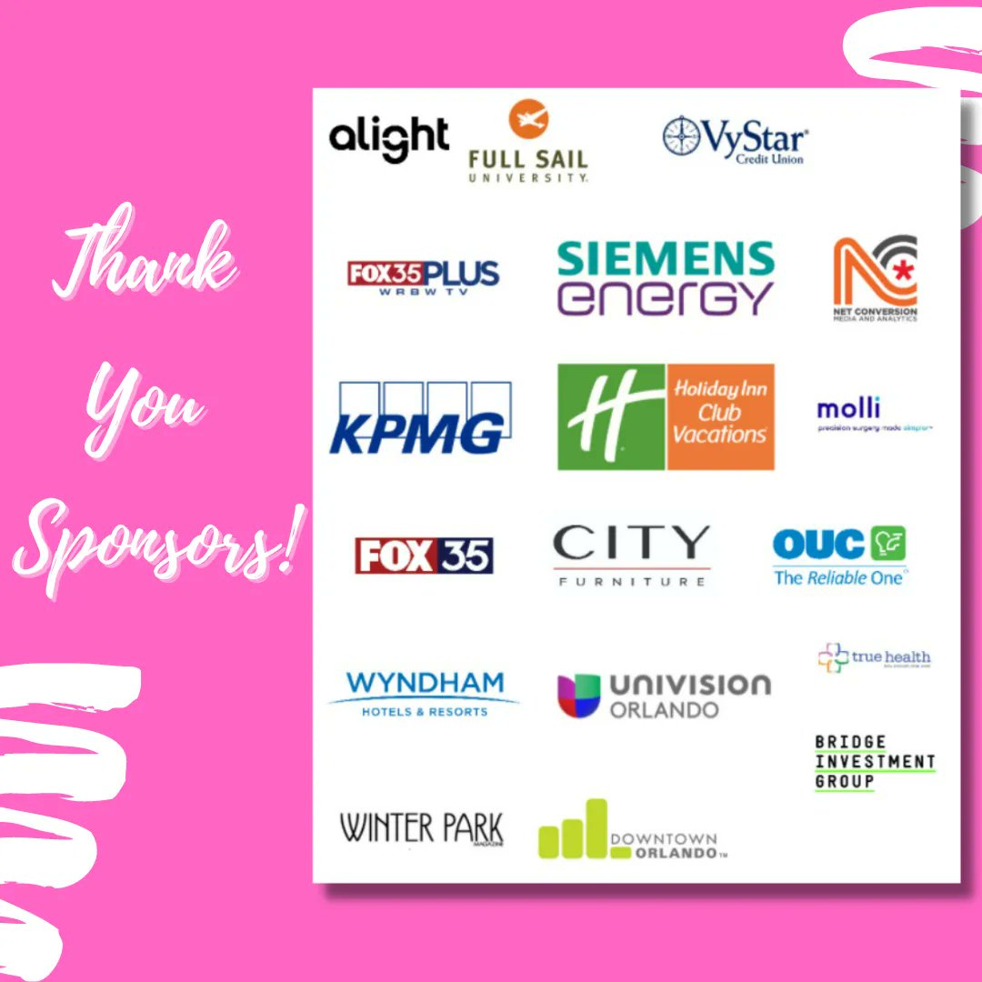 A huge THANK YOU to our wonderful sponsors!!  
#SponsorsSaveLives #ThankYou #OrlandoStrides #AttackingCancer