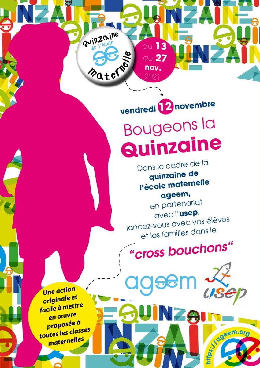 AGEEM_National's tweet photo. Le #crossbouchons débute demain ds les #maternelles ! #15aineageem initiative ageem @usep pour partager avec les familles l’importance du sport à l’école et pour tous ! partager le doc #ageem BOUGER EN FAMILLE https://t.co/2fMv4nQSMb #santé #bienêtre 
@education_gouv @jmblanquer https://t.co/Eum4yKqos5
