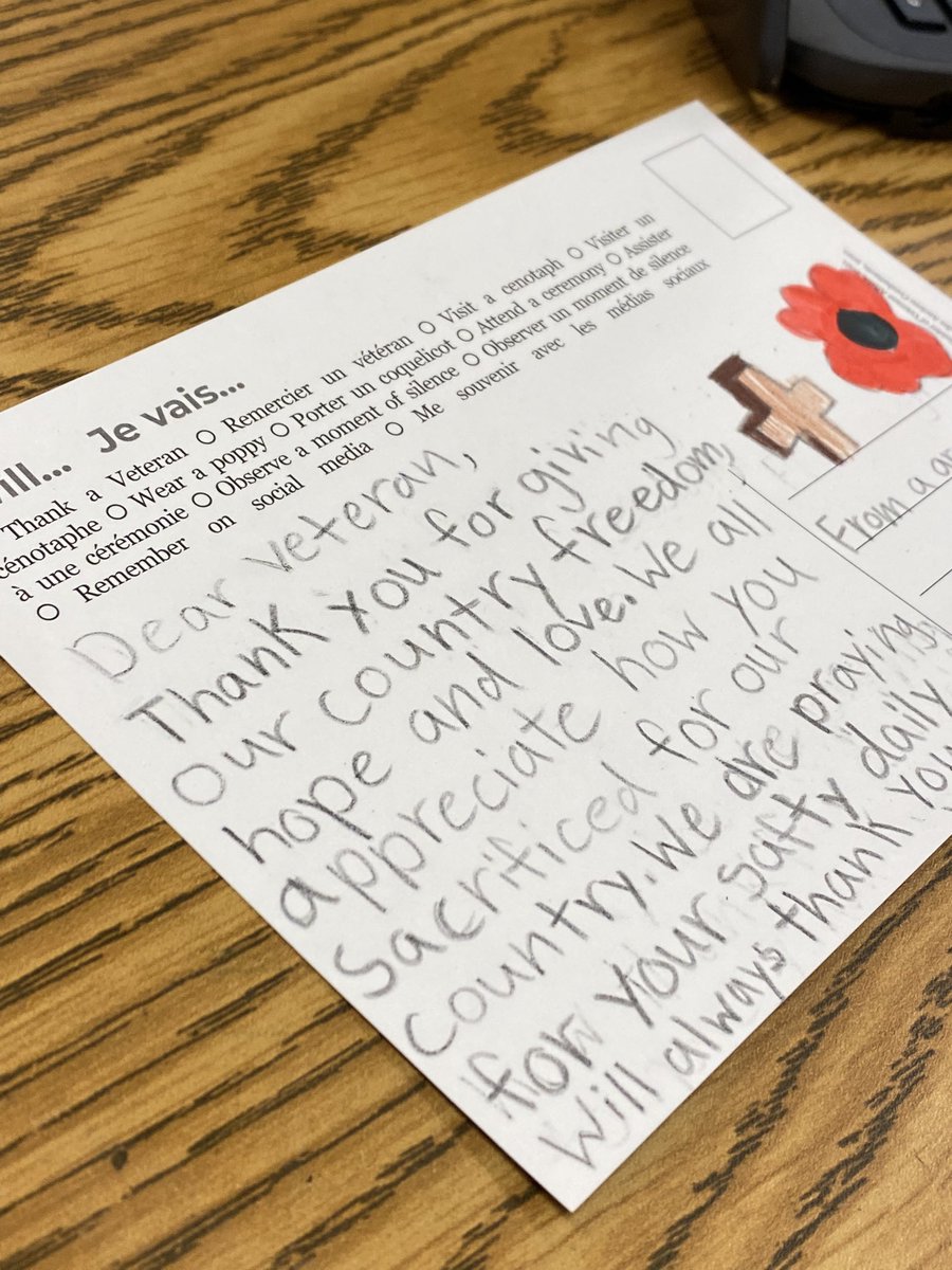 alyshadamji's tweet photo. Today, our juniors wrote letters for incredible people who served and continue to serve #CanadaRemembers @fglwrdsb @wrdsb https://t.co/B4ankP9PbE