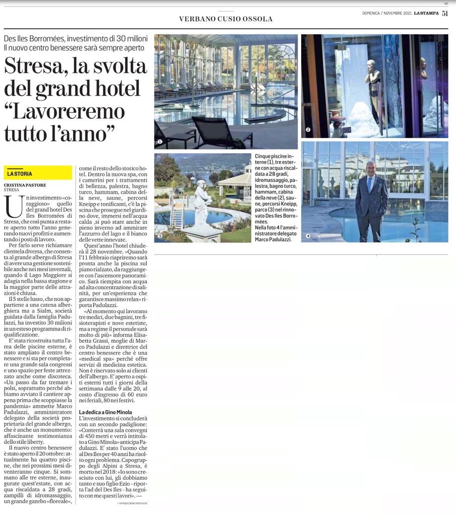 Dicono di noi / About us 
 lastampa.it/verbano-cusio-… via <a href="/lastampa/">La Stampa</a>
#stresa #grandhoteldesilesborromees #lagomaggiore #desilesSPA
