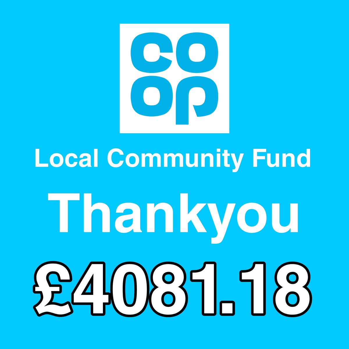 louhelpinghands's tweet photo. Wow Wow Wow!! 

We are so thankful to our community for supporting us through the Co-op Community Fund over the past year. 👏

Local Co-op members have raised an outstanding £4081.18 for Louie's Helping Hands 💙 

https://t.co/sTrj2nYKeO https://t.co/v3dB55FAKE