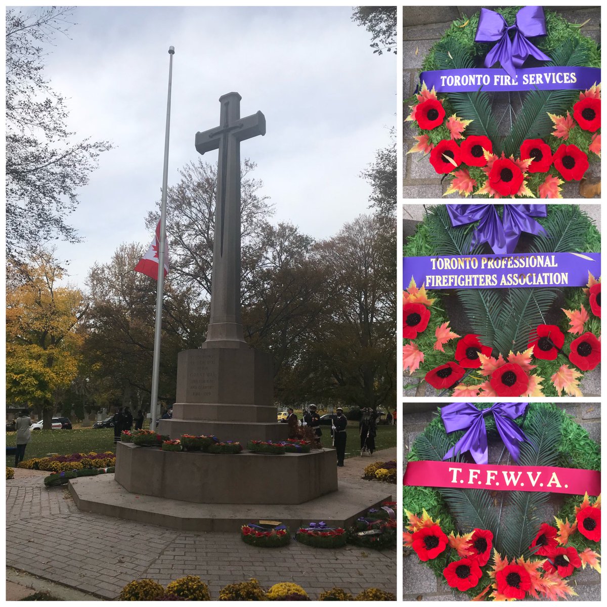Honoured to represent ⁦<a href="/Toronto_Fire/">Toronto Fire Services 🇨🇦</a>⁩ at the #RemembranceDay2021 Sunrise Service ⁦<a href="/cityoftoronto/">City of Toronto 🇨🇦</a>⁩ Prospect Cemetery.
Lest we forget.
⁦<a href="/TPFFA/">Toronto Firefighters</a>⁩ ⁦<a href="/TFFWVA/">Toronto Firefighters War Veterans Association</a>⁩ ⁦<a href="/CanadianForces/">Canadian Armed Forces</a>⁩