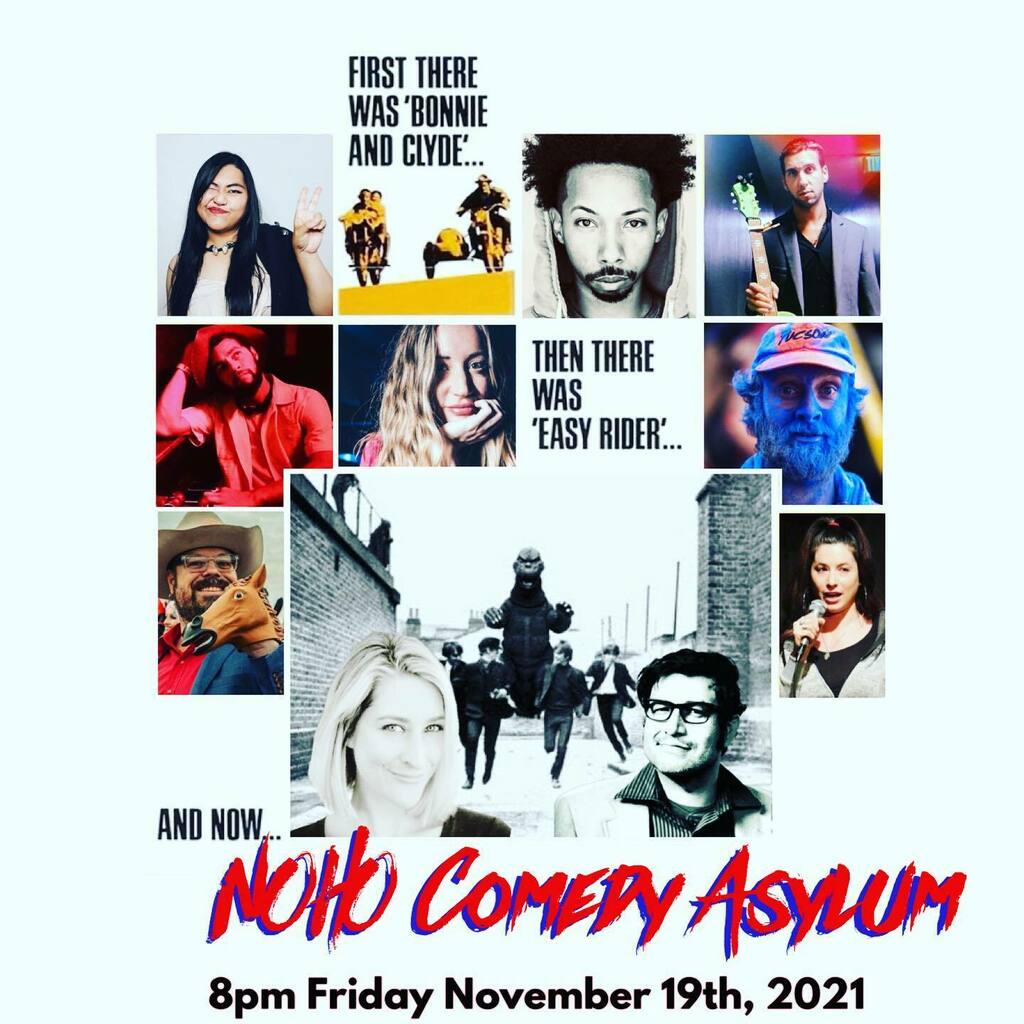 AlBahmani's tweet photo. #lessthantwoweeks NOHO Comedy Asylum returns! Get yourself some laughs before Turkey day hostilities ensue.. that’s what we’re here for w @elhump @yatescomedy @rebeccarush639 @thebiggolgowski @gonzo_vinniepaulcomedy @valerie.vibar @nolansilverstein @poll… https://t.co/AcocVhW010 https://t.co/WRcigktXDf