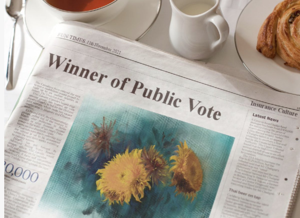 Congratulations to Pau Ling Yap who wins first prize in this year's Public Vote for her oil on canvas 'Teddy Bear and Tula Copper'. <a href="/Aon_UK/">Aon UK</a> <a href="/LloydsofLondon/">Lloyd's</a>