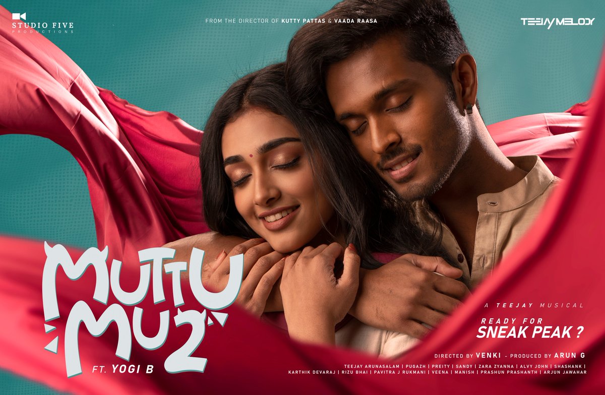 Iamteejaymelody's tweet photo. Here's the romantic second look!
Get ready to rumble with #TeeJay
@pugazh_iam @iamSandy_Off @iamyogib @Iamteejaymelody
#StudioFiveProduction & more
#MuttuMu2
#MuttuMuttu https://t.co/cMKGRKVnQb