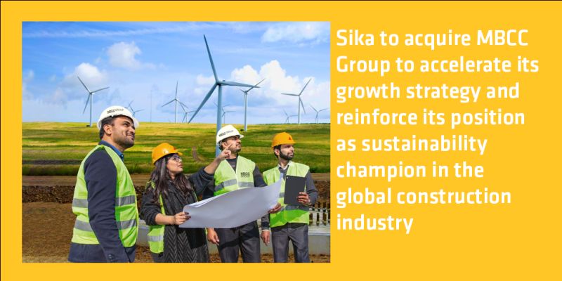 SikaSpain's tweet photo. Sika ha firmado un acuerdo definitivo para adquirir MBCC Group, el antiguo BASF Construction Chemicals, para acelerar su estrategia de crecimiento y reforzar su posición líder en sostenibilidad, en la industria de la construcción 

 https://t.co/LywAXIPrP5 https://t.co/Q9S7HCv6Aa
