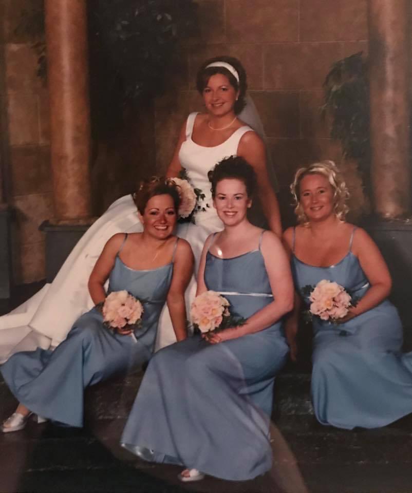 Shokr73's tweet image. @jenndrew17 @shazzer1973 21 years since I made you wear these sweet outfits &amp;amp; suffer through that long service🤣❤️ 🥂#standupsitdown                 🛎🛎🛎housekeeping