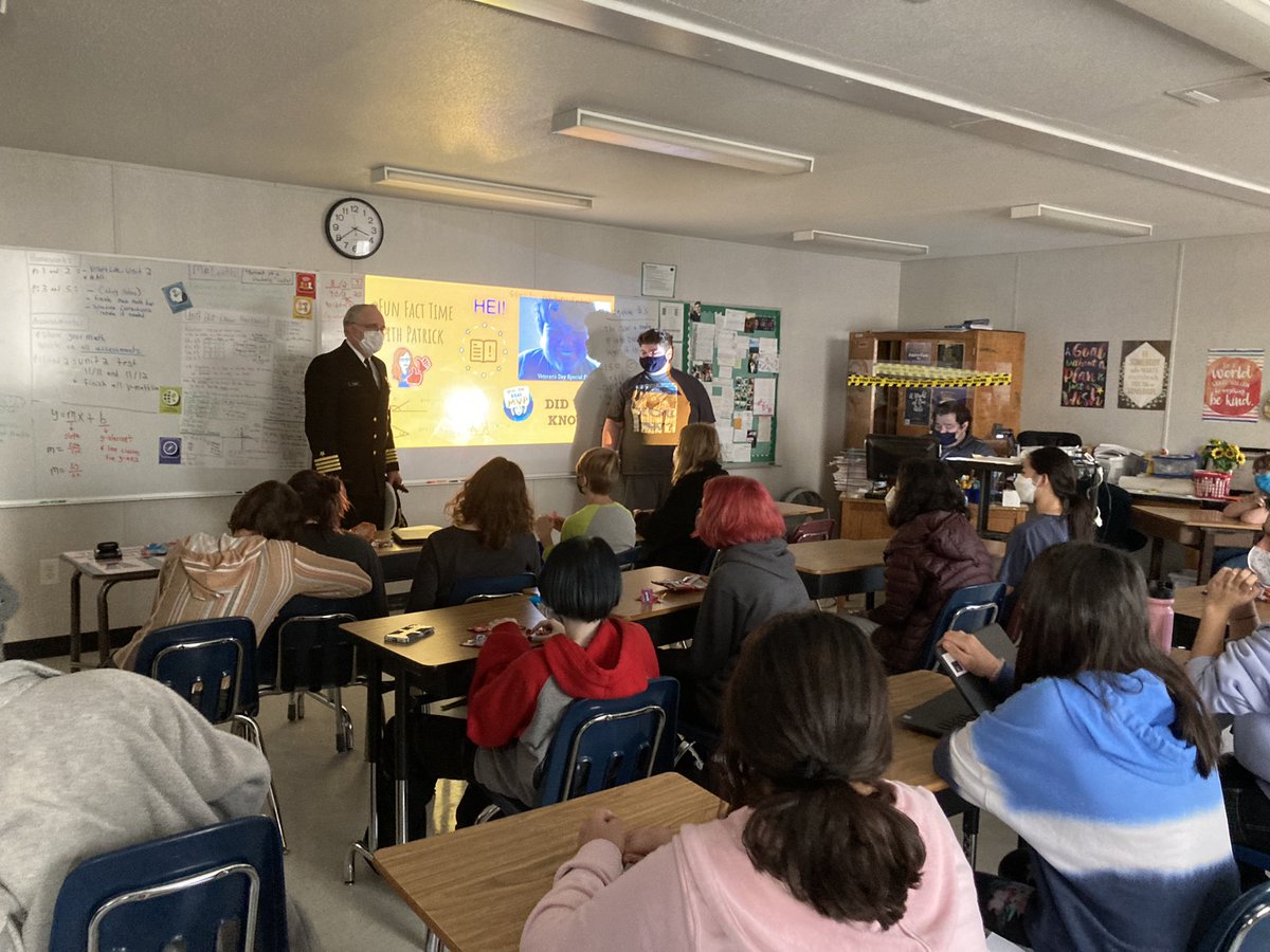 FrostOMMclub's tweet photo. Frost Minds Matter @FrostMSVA continues to show their gratitude by giving thanks to our heroic veterans. Special thanks 2 Captain Kennedy for his sharing his service stories with our club members. https://t.co/GWVhUzwtGe