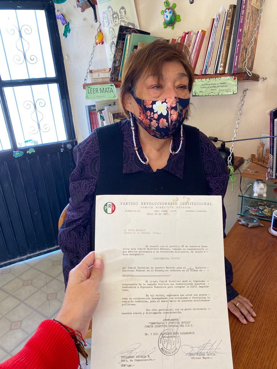 Ser el mejor PRI de #México no es obra de la casualidad.

La fortaleza del @pricoahuila está en militantes como Doña Elvia Morales, el verdadero priismo que vive y convive en los Comités Seccionales; que con orgullo presume lo que significa ser uno de nosotros.

<a href="/ednadavalos12/">Edna Dávalos</a>