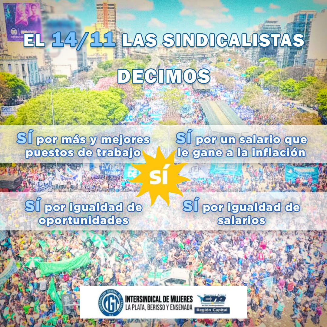 IntersindicalM's tweet photo. Este domingo vamos #Si a una ciudad inclusiva.Vamos a decirle #Si a que #LaPlata sea una ciudad con trabajo, con producción, con desarrollo, sin desigualdades, con más seguridad, con educación. Este domingo vamos tod☀️s a decirle #Si a la Lista del FRENTE de TOD☀️S 🇦🇷 https://t.co/4go4swpALk