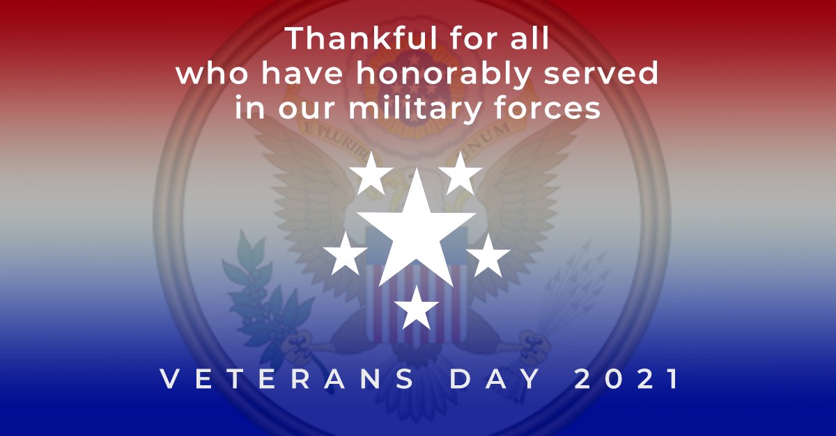 With great thanks for our veterans.