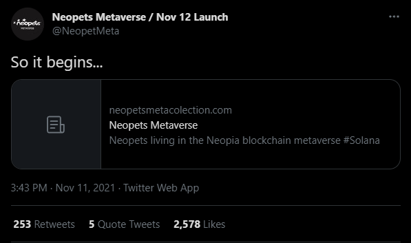 NFTSecurityHub's tweet photo. SCAM ALERT: Do not click the Neopets metaverse collection link going around. It's a scam and not the actual Neopets Metaverse twitter.

The actual twitter handle is @NeopetsMeta. Disregard all other links not from this handle. https://t.co/V3jVOhhbLM