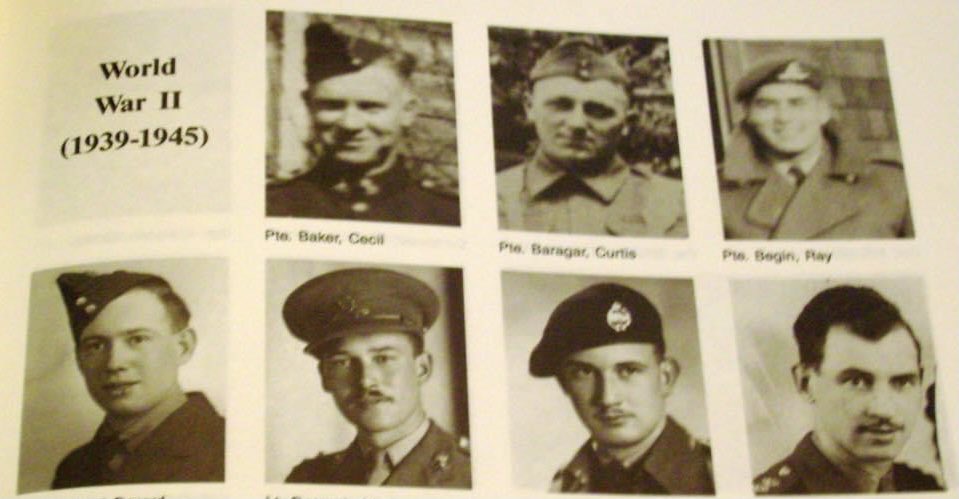 NicRobins28's tweet photo. My grandfather (left, middle row) and his three brothers (same row) all left to fight in the war and all four returned home safely. Thank you to those who fought, are fighting, and will fight for the freedoms we have. #RemembranceDay2021 #LestWeForget #WorldWar2 https://t.co/Z971hoow6o