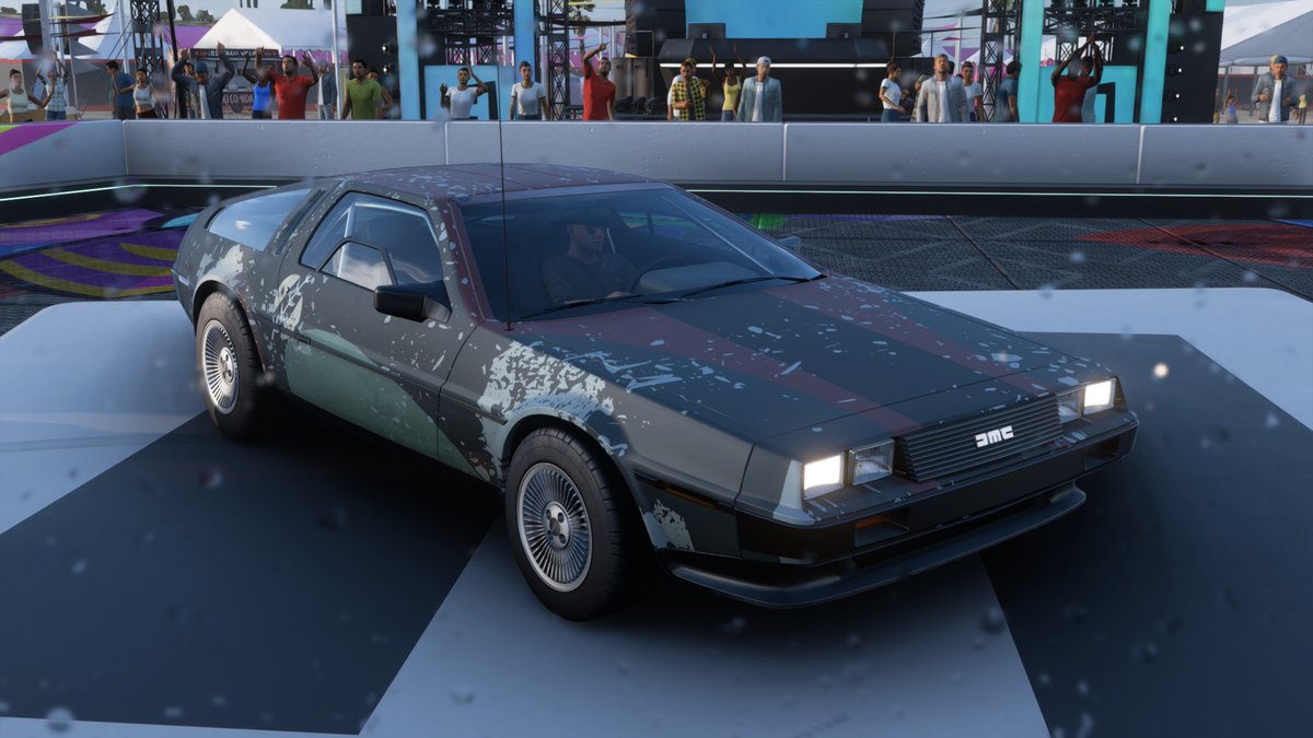 ThatNobleDuck's tweet photo. Seasonal car unlock? A Delorean you say? #DisneyPlusDay tomorrow with Book of Boba looks? Well now... The ManDelorean has landed @ForzaHorizon 

#ForzaHorizon5 #Forza #BobaFett #StarWarsPun https://t.co/dAkIsoNSHN
