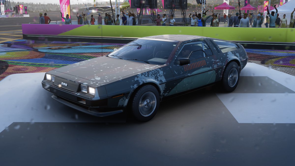 ThatNobleDuck's tweet photo. Seasonal car unlock? A Delorean you say? #DisneyPlusDay tomorrow with Book of Boba looks? Well now... The ManDelorean has landed @ForzaHorizon 

#ForzaHorizon5 #Forza #BobaFett #StarWarsPun https://t.co/dAkIsoNSHN