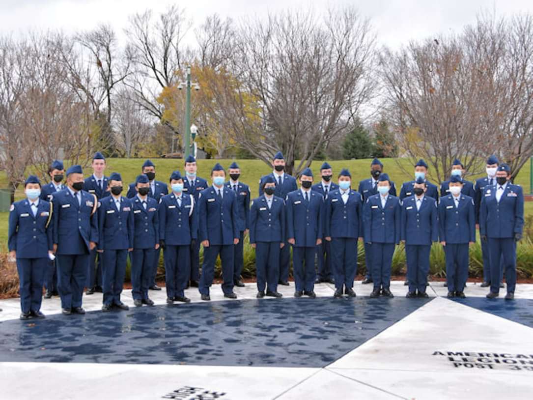 NorthAFJROTC's tweet photo. AFJROTC cadets and North High choir at today's Veteran's Day ceremony. https://t.co/v0oU1fIqGo