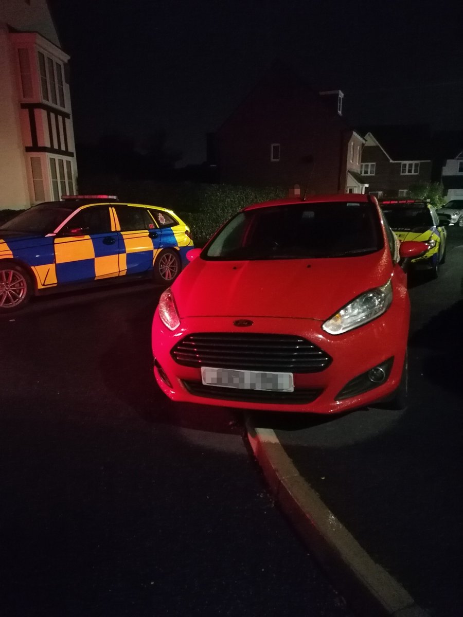 LancsRoadPolice's tweet photo. This vehicle was recently stolen from Manchester and was spotted, tonight, by #HO60. Vehicle was followed until @NPASNorthWest could take over with excellent comms. Vehicle stung by #HX67 and pursued until decamp with 3 making off. All 3 located quickly and arrested! #T3Tacops. https://t.co/VHk9qCcsYH