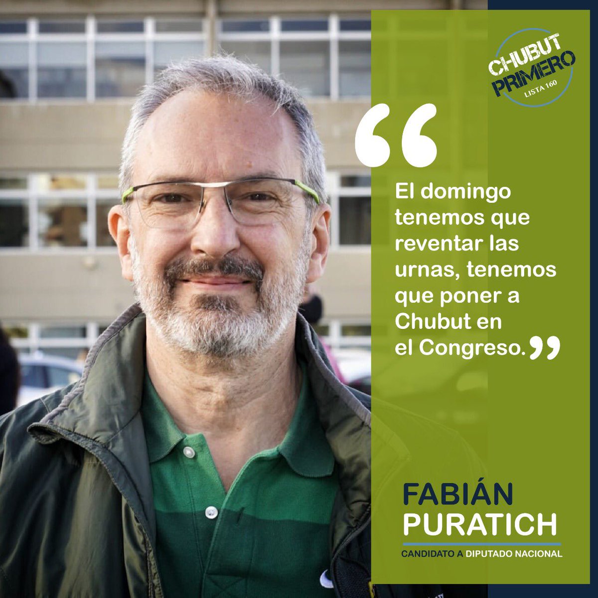 ChubutPrimerook's tweet photo. #AHORA: @faapura en 📍Trelew 

🗣 «Nuestro objetivo es lo que dice nuestra lista, poner a Chubut Primero para que seamos la provincia fuerte y grande que nos merecemos».

“El domingo tenemos que reventar las urnas, tenemos que poner a Chubut en el Congreso”

#NosUneChubut 💙💚 https://t.co/RTwpGQzQwO