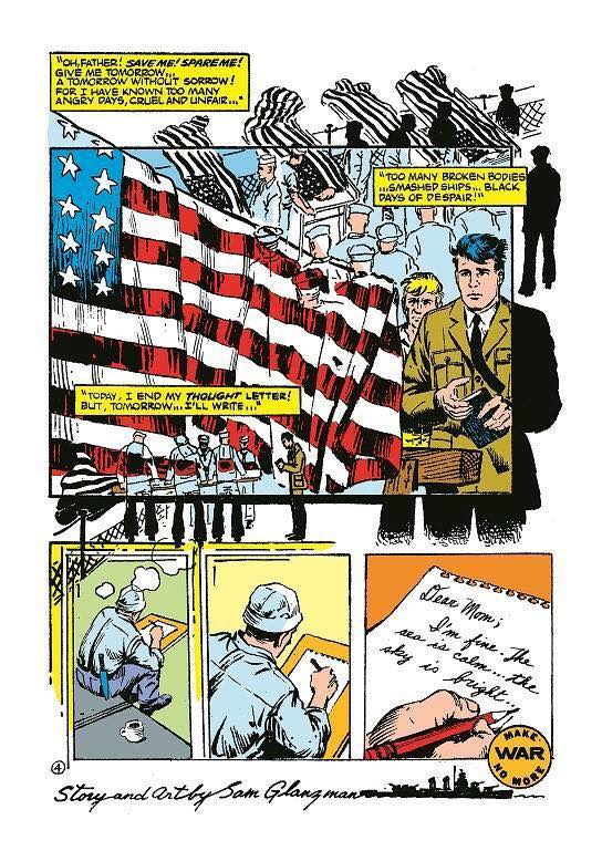 DrewFordWrites's tweet photo. In honor of Veterans Day, I am posting a 4-page U.S.S. Stevens story by comic book master and WWII veteran @SamGlanzman, that I think everyone should read. #VeteransDay2021 #veterans #VeteransDay #veteran #navy #wwii #samglanzman https://t.co/oxC6mD9ao6