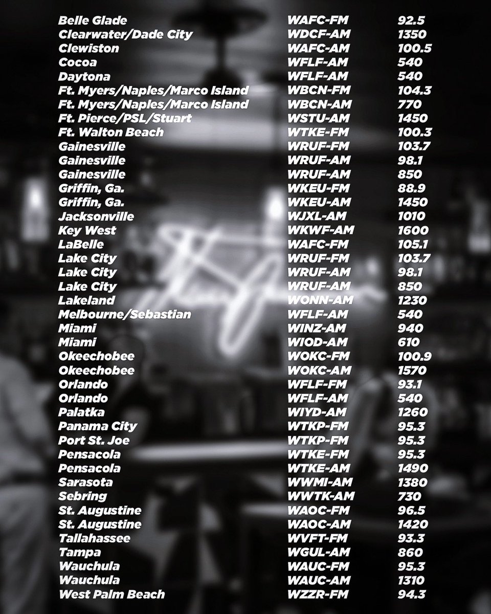 Can’t make it out to <a href="/SpurriersGG/">Spurrier's Gridiron Grille</a> tonight for Gator Talk? Check out which radio station you can tune in to! 📻

#GoGators