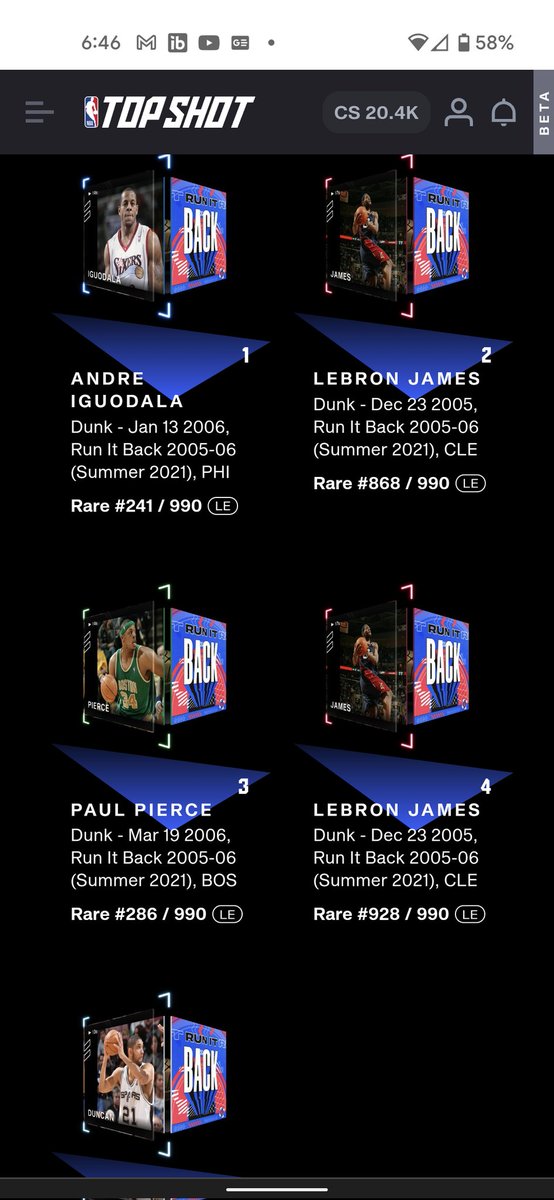 DylanShays's tweet photo. @nbatopshot @WNBA @NBA Still feel like the LeBron RIB is way way undervalued. Does the LA jersey really add that much? #NBATopShotThis https://t.co/rlm1cS2bKs