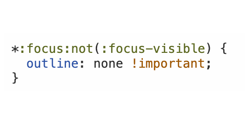Remove all mouse-triggered focus styles without breaking keyboard accessibility: