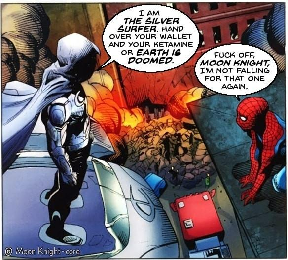 ComicaIBigSpoon's tweet photo. im a moon knight account now check out this moon knight https://t.co/uSvLDqpC0U