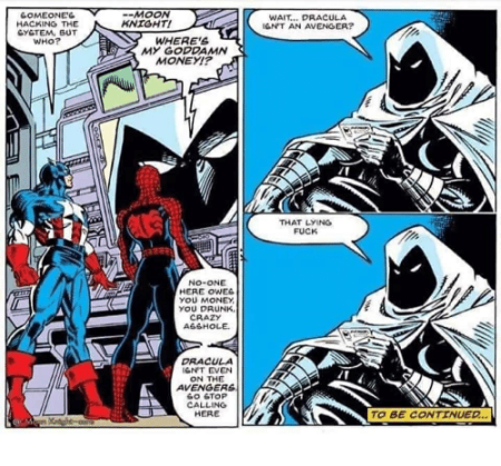 ComicaIBigSpoon's tweet photo. im a moon knight account now check out this moon knight https://t.co/uSvLDqpC0U