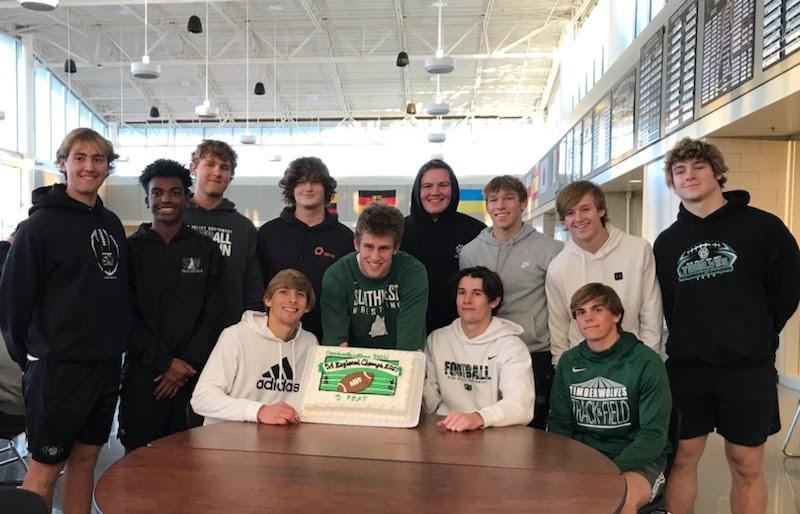 bvsw_wolfpack's tweet photo. Celebrating a 3-Peat Regional Championship and getting ready for tomorrow's Sectional Championship game with a BBQ dinner and cake served by dads.  #seniors #juniors #dads https://t.co/wJ2NBQVqGz