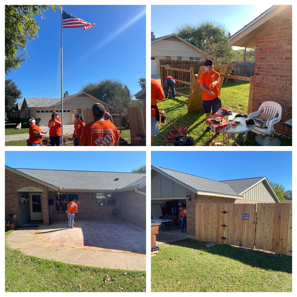 D91 #OperationSurprise #teamdepot project on Veterans Day. Great job team! Thank you to all Veterans and those who serve. Thank you Meals on Wheels for your partnership! @jreed4401 @ericbernal01 @TeamDepot_Sean @mealsonwheels