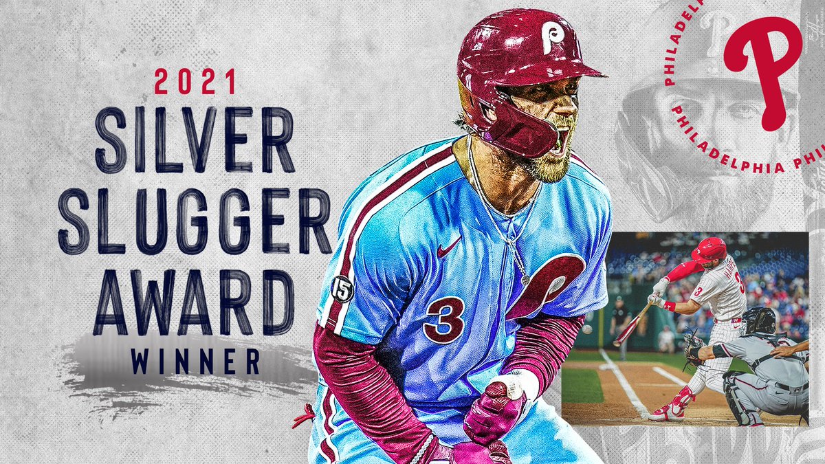 The hardware keeps coming.

For the second time in his career, Bryce Harper is a Silver Slugger Award winner.