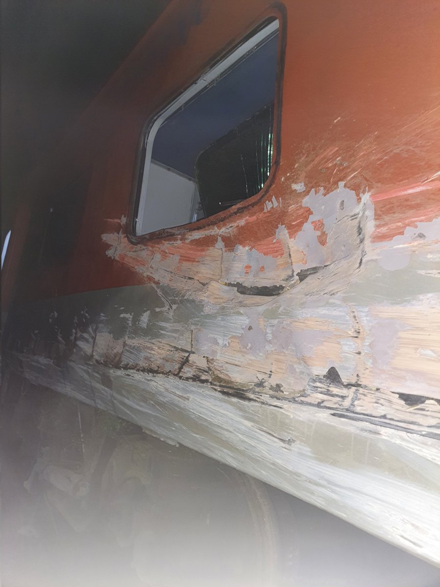PavanGolecha's tweet photo. Stones hit on COACH A1 due to landslides, 6 to 7 coaches are derailed. https://t.co/HTM9P2sMQD