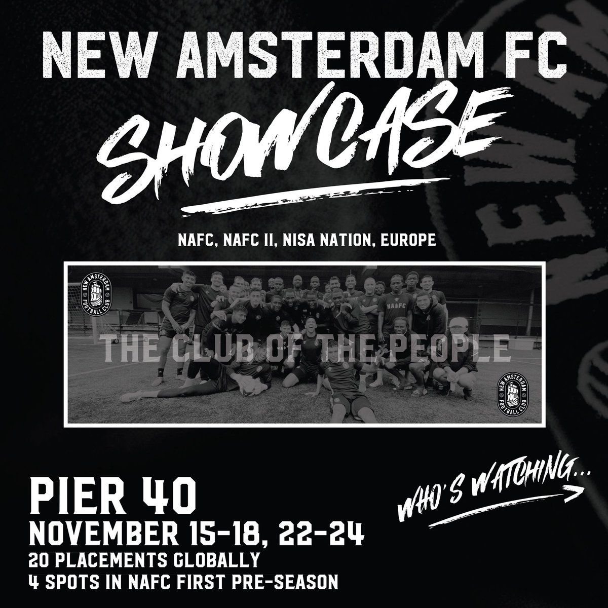 nafcnyc's tweet image. 🟧◾️THE SHOWCASE◾️🟧
By popular demand, a second week has been added. Sign up for your chance to play for THE city:
nafcny.com/showcase2021