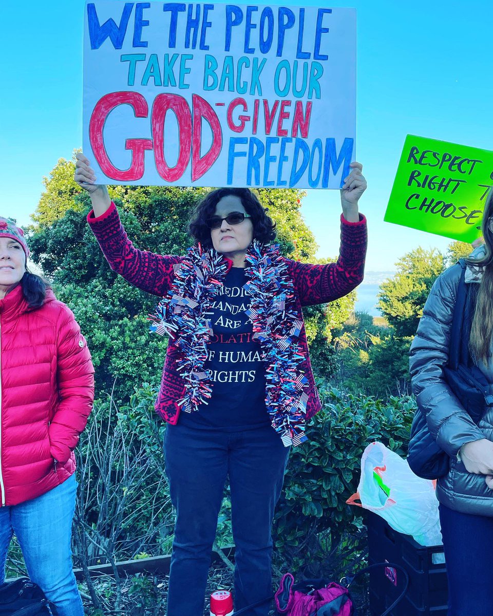 Dundas_Official's tweet photo. Protestors peacefully rallying near the Golden Gate Bridge on Nov. 11th at the Nationwide Walkout Rally in San Fransisco. 

Go to: https://t.co/PcJ2S1Fwbp to learn more 

#AxeTheVax 
#Nationwidewalkout https://t.co/guUk3wbkIz