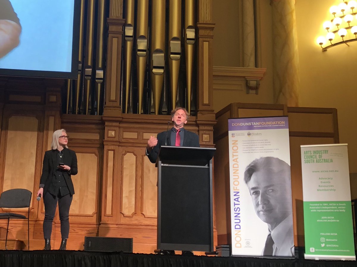 CardiganThief's tweet photo. Prof. @oconnorjustin13 kicking things off at the start of Day 2, Reset Conference: A New Public Agenda for the Arts #resetconference #artsworkisrealwork https://t.co/ycEvle2IKa