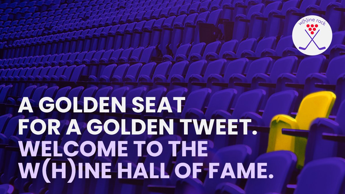 Tomorrow might be the Hall of Fame game, but we're getting things started early by honouring the best w(h)ines over the past month. @__JamesWood__, welcome to our W(H)INE Hall of Fame.