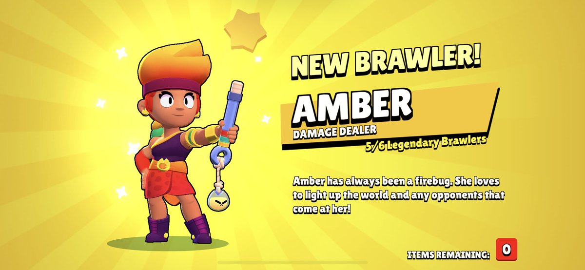 27,500 trophies later and i finally get amber🔥🥳 #BrawlStars