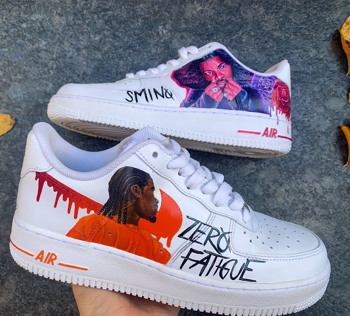 isabelladearr's tweet photo. “I rock Air Forces, don’t force shit” 
@smino @zerofatigue 
•
•
•
#smino #zerofatigue #customairforces #angelusdirect https://t.co/KiHlBnfrYb
