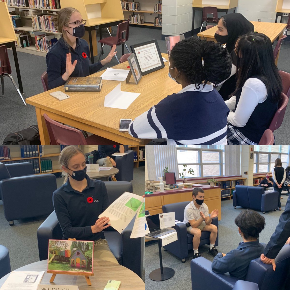 CCHIB4's tweet photo. Grade 12 IB students showcasing their Theory of Knowledge exhibitions to the grade 11s, spurring some insightful and meaningful discussions https://t.co/XGtKYwUEEr