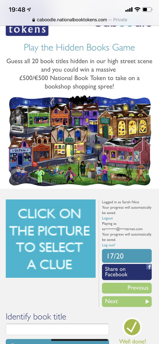 sarahnice85's tweet photo. 3 hours in and I have 3 left - paradise boulevard, la casa and the museum. No sleep will be had tonight if I don’t get them before bed! #hiddenbooksgame #whydidistartthis https://t.co/p94Ch3RUsL
