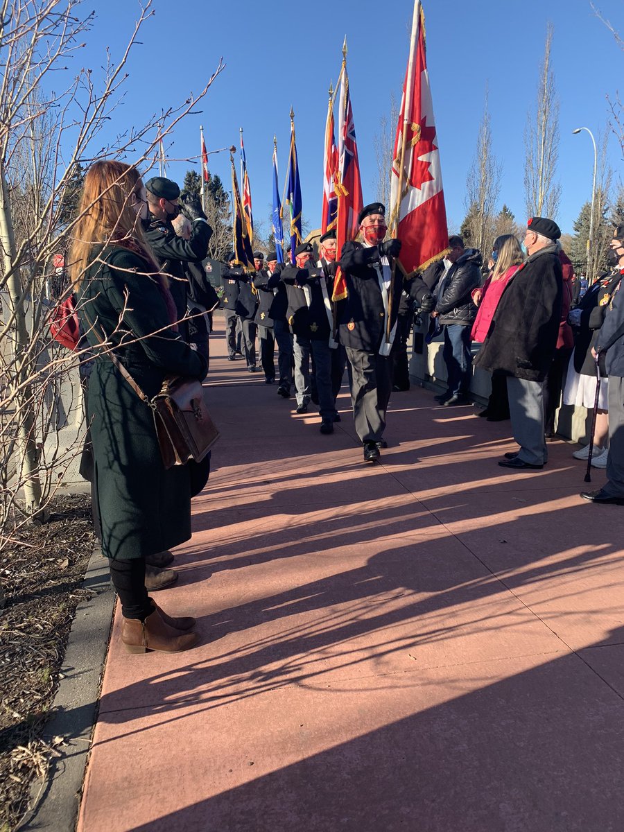 A good crowd on hand at Remembrance Day ceremonies in Edmonton #LestWeForget