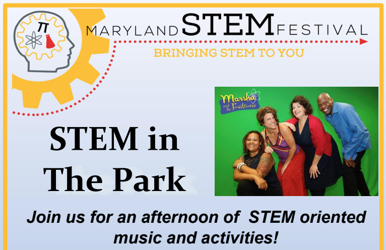 STEAM12873's tweet photo. What are you doing this Saturday, 1-4pm? Come join us &amp; celebrate #STEM at the @mdstemfest at the Baker Park bandshell. There will be music, giveaways, and fun for the whole family. Let's drive some #Robots!  https://t.co/TbOFsyxMW8 https://t.co/STYEvsGEWU