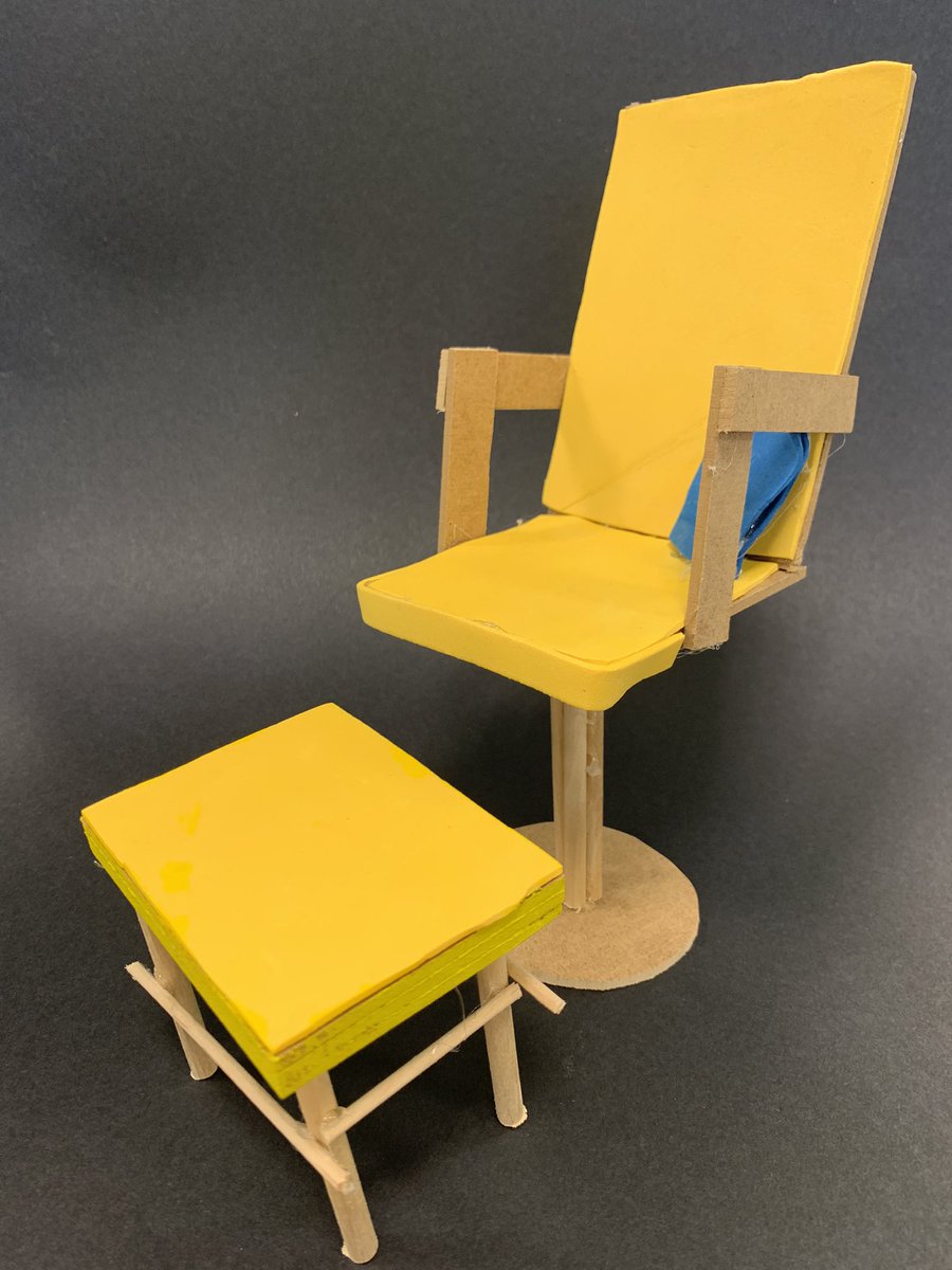 appleton_dt's tweet photo. We’ve moved on from our model chair project but here’s a couple of winners #designandtechnology #modelling #GCSE #studentwork #crafts #ergonomicdesign https://t.co/pleEK49Iss