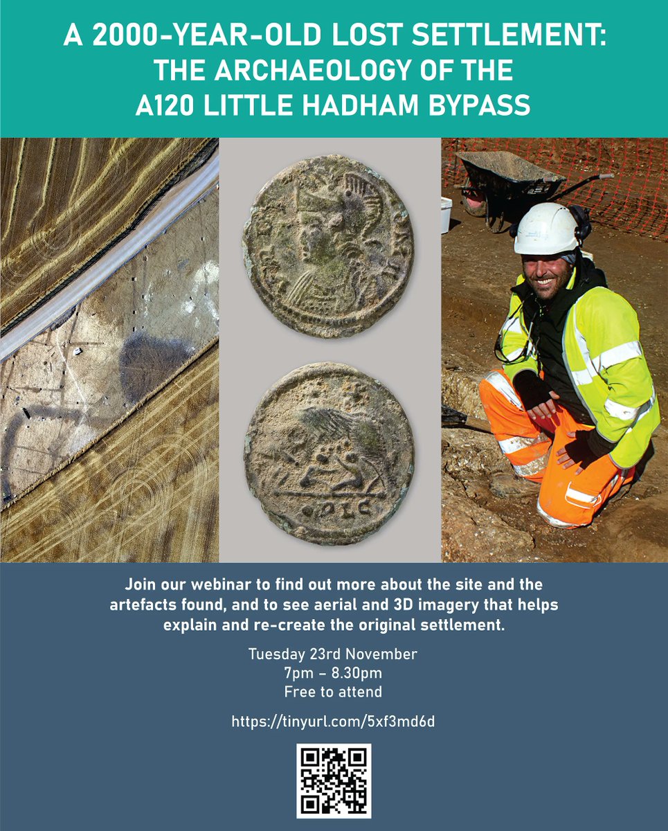 CotswoldArch's tweet photo. You've read our articles and watched our videos, now sit back while our specialist teams share the stories of the landscape, people, and possessions revealed during the #A120 dig. In celebration of our #MiltonKeynes office's 10th birthday! https://t.co/Z3oIAL0baW 🎉 #Archaeology https://t.co/RXnYpOKFn9